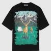 Man T-Shirts Forest Graphic T-Shirt - Black