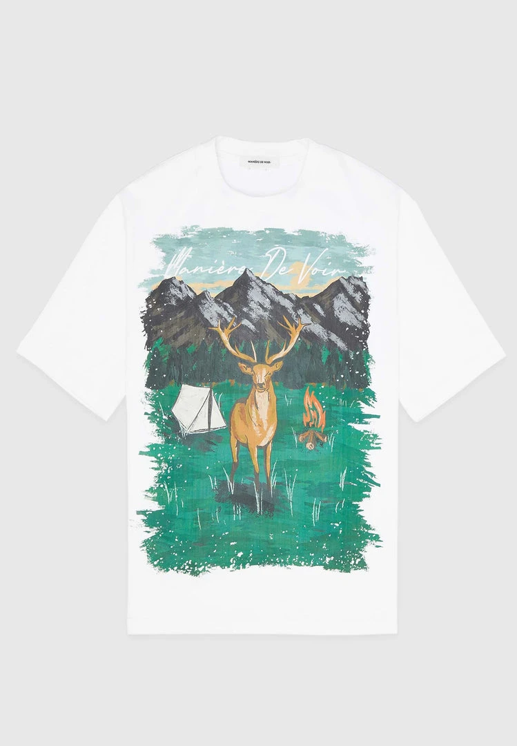 Man T-Shirts T-SHIRTS & TOPS Forest Graphic T-Shirt - White