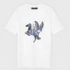 Man T-Shirts Glass Winged Stallion T-Shirt - White
