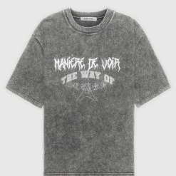 Man T-Shirts Gothic T-Shirt - Washed Black