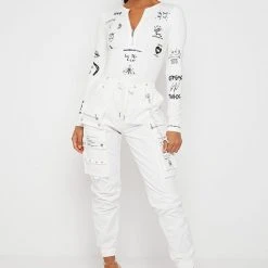 Woman Tops Graffiti Bodysuit - Off White BODYSUITS