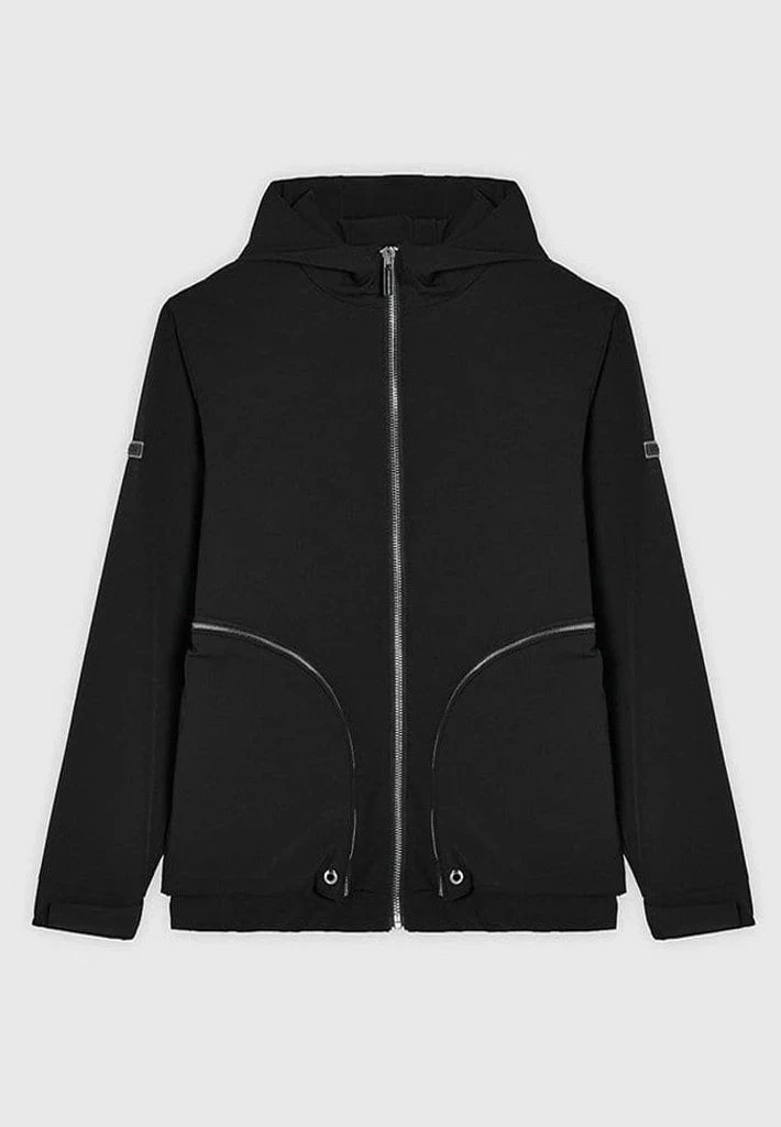 Man Jackets Hooded Zip Through Jacket - Black