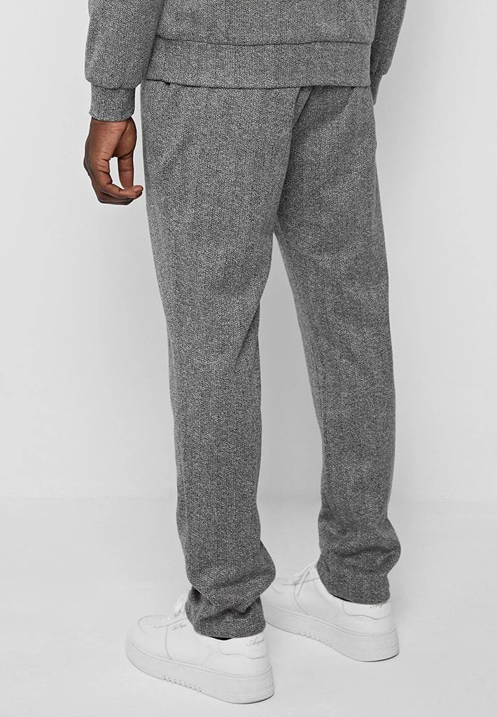 Man Casual Trousers CO-ORDS Herringbone Bottom - Grey