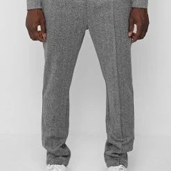 Man Casual Trousers CO-ORDS Herringbone Bottom - Grey