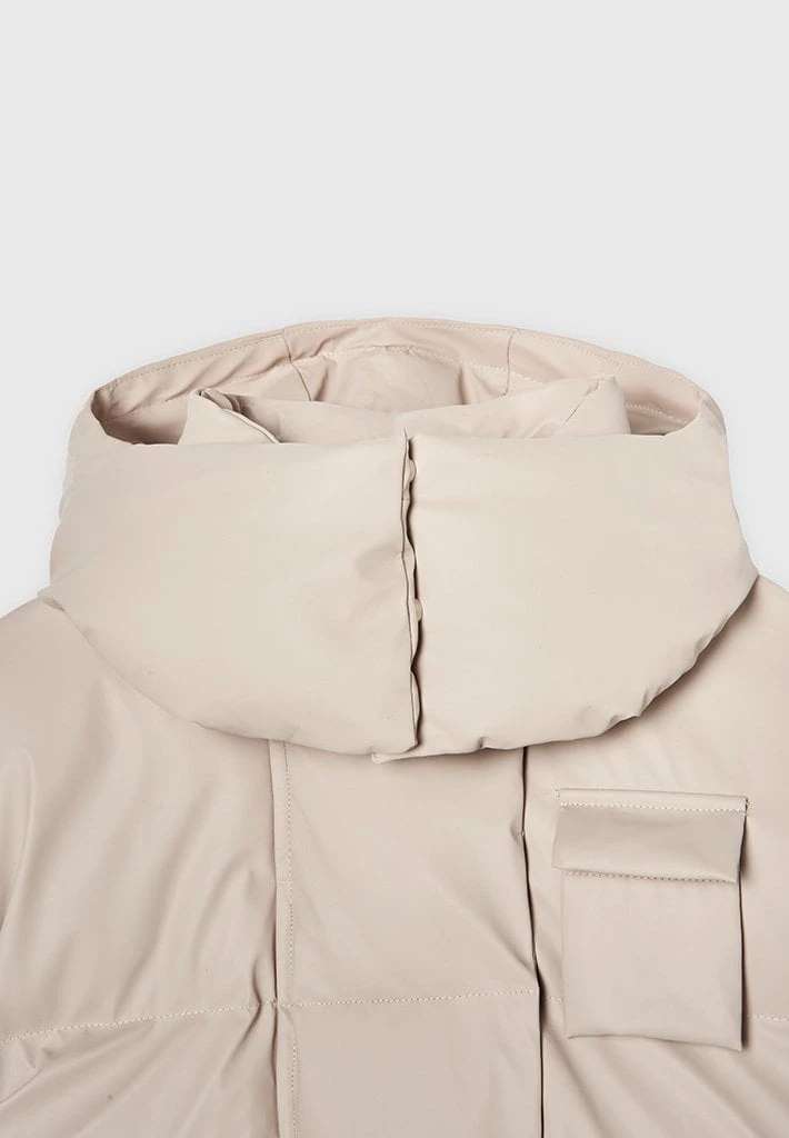 Woman Coats OUTERWEAR Wrap Neck Puffer Jacket - Beige