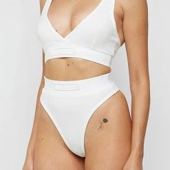 Woman Lingerie High Waist Thong - Off White