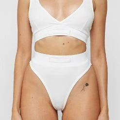Woman Lingerie High Waist Thong - Off White