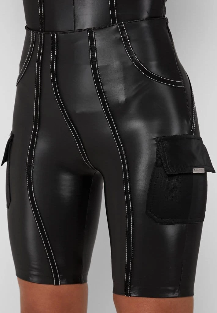 Woman Shorts High Waisted Cycling Shorts - Black CO-ORDS