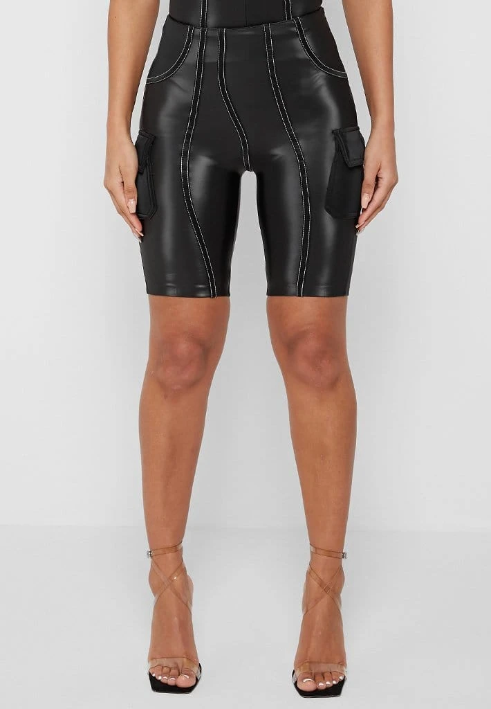 Woman Shorts High Waisted Cycling Shorts - Black CO-ORDS