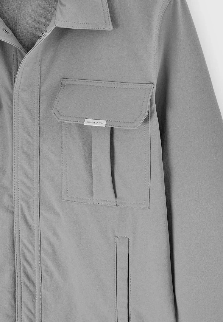Man Jackets Technical Cargo Jacket - Light Grey CO-ORDS