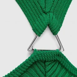 Woman Jumpsuits Knitted Backless Jumpsuit - Green