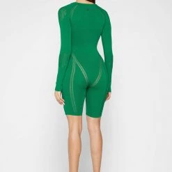 Woman Jumpsuits Knitted Contour Playsuit - Green