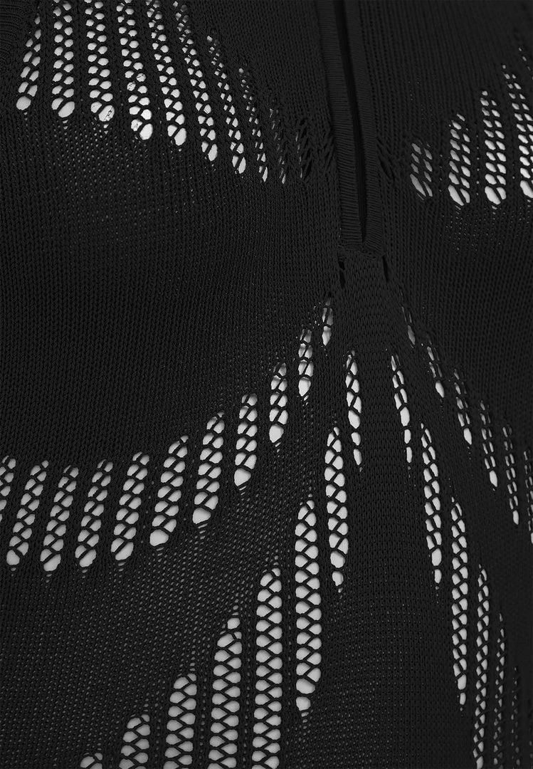 Woman Jumpsuits Knitted Contour Jumpsuit With Sleeves - Black JUMPSUITS & PLAYSUITS