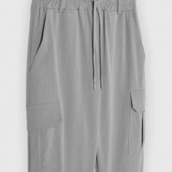 Man Casual Trousers Technical Cargo Pants - Light Grey