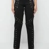 Woman Trousers CARGO PANTS & JOGGERS Lace Up Joggers - Black