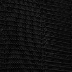 Woman Dresses Laddered Knit Mini Dress With Sleeves - Black