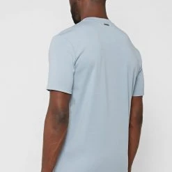 Man T-Shirts Line Art T-Shirt - Blue