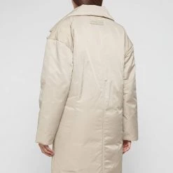 Woman Coats Longline Corset Puffer Coat - Beige