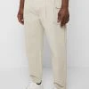 Man Casual Trousers Loose Fit Trousers With Cargo Pocket - Stone