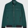 Man Tracksuit Tops Viscose Track Jacket - Emerald Green / Black