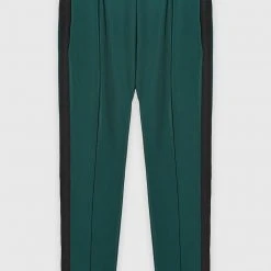 Man Tracksuit Bottoms TRACKSUITS Viscose Track Pants With Stripe - Emerald Green / Black