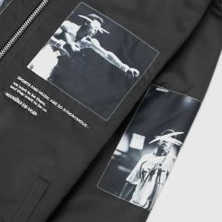 Man Jackets Satin Icon Jacket - Black