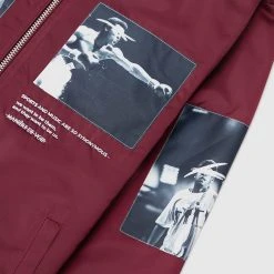 Man Jackets Satin Icon Jacket - Merlot