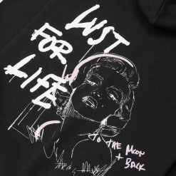 Man Hoodies Graffiti Hoodie - Black