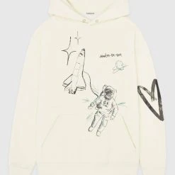 Man Hoodies Graffiti Hoodie - Cream