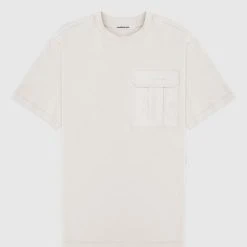 Man T-Shirts Technical Cargo Pocket T-Shirt - Stone