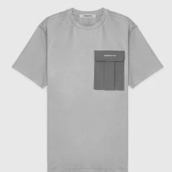 Man T-Shirts Technical Cargo Pocket T-Shirt - Grey
