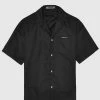 Man Shirts Nylon Revere Shirt - Black