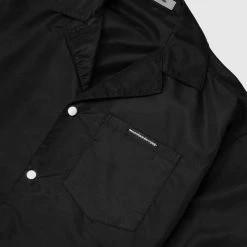 Man Shirts Nylon Revere Shirt - Black
