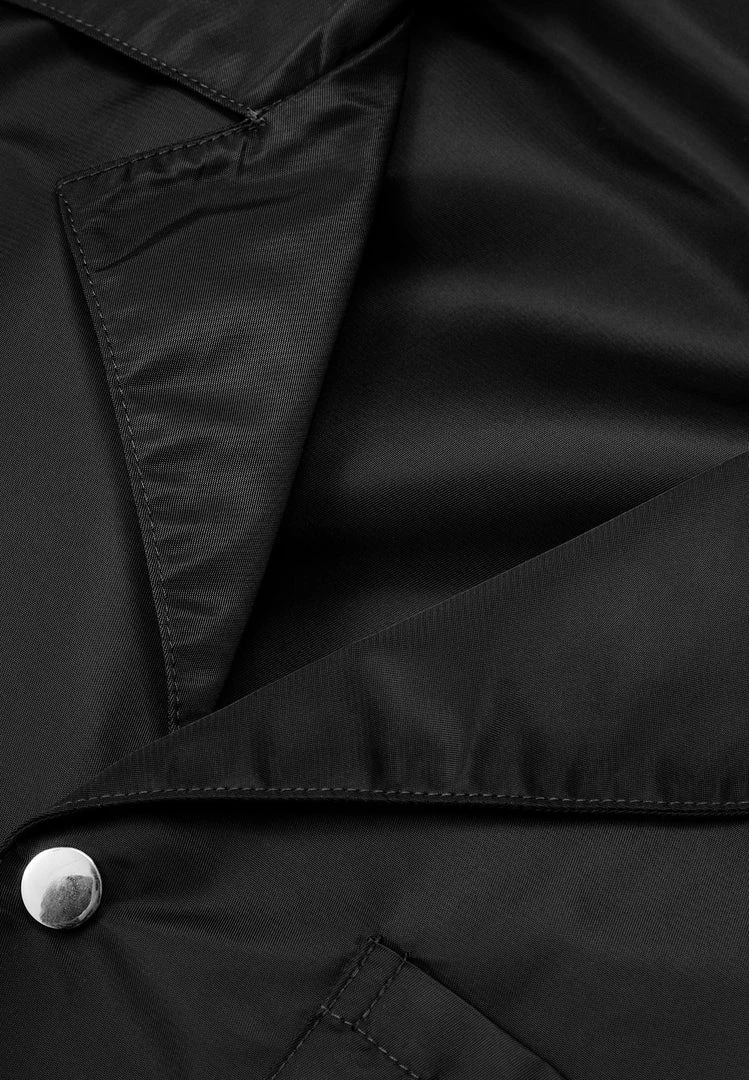 Man Shirts Nylon Revere Shirt - Black