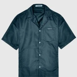 Man Shirts Nylon Revere Shirt - Green