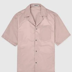 Man Shirts Nylon Revere Shirt - Pink