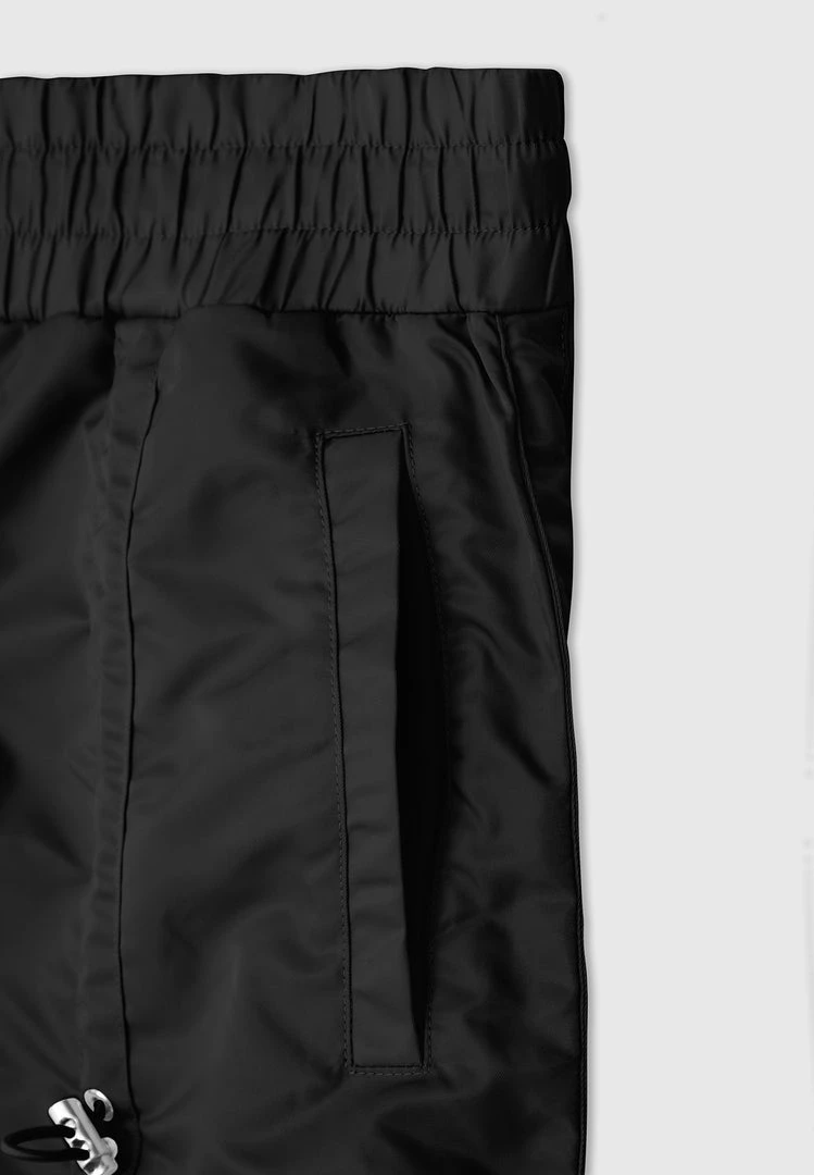 Man Casual Trousers Bungee Cargo Pants - Black