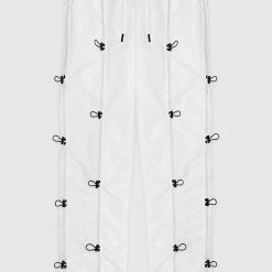 Man Casual Trousers Bungee Cargo Pants - White