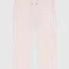 Man Tracksuit Bottoms TRACKSUITS Ribbed Velour Track Pants - Pink