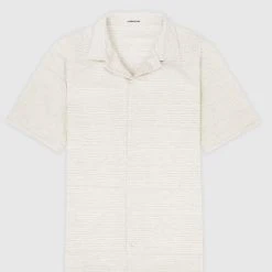 Man Shirts Textured Linen Shirt - Beige