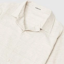 Man Shirts Textured Linen Shirt - Beige