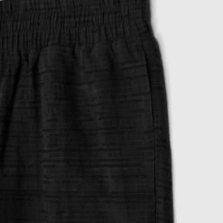 Man Shorts Textured Linen Shorts - Black SHORTS SETS