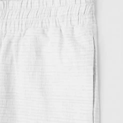 Man Shorts Textured Linen Shorts - White