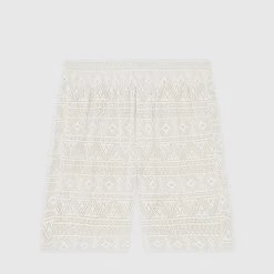 Man Shorts Lace Shorts - White