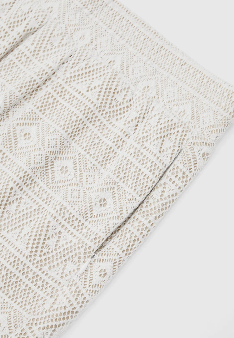 Man Shorts Lace Shorts - White