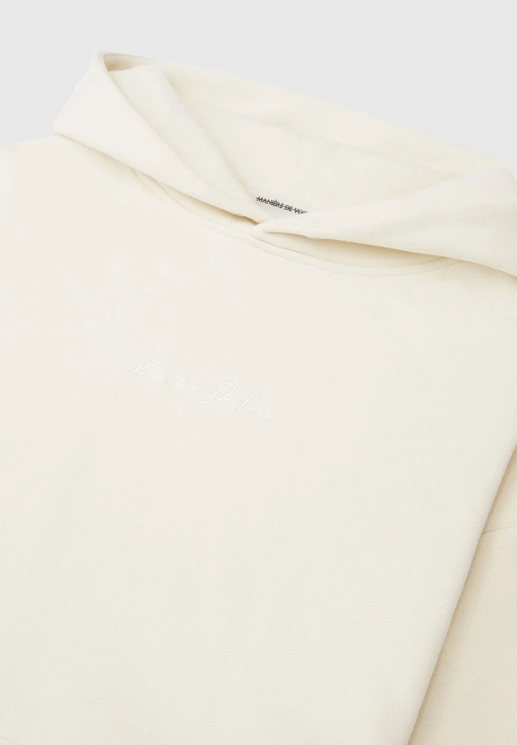 Man Hoodies Essential Signature Hoodie - Cream