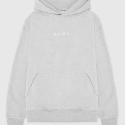 Man Hoodies Essential Signature Hoodie - Grey TRACKSUITS