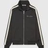 Man Tracksuit Tops Twin Stripe Track Jacket - Black
