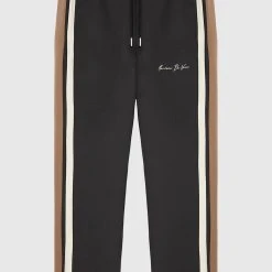 Man Tracksuit Bottoms TRACKSUITS Twin Stripe Track Pants - Black