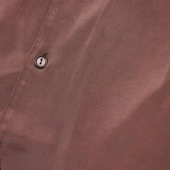 Man Shirts Satin Resort Shirt - Brown